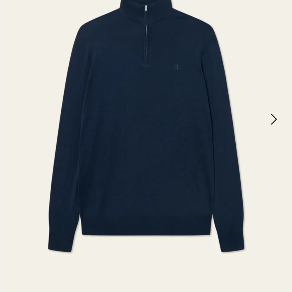 Les Deux Copenhagen Navy Zip Up Sweater